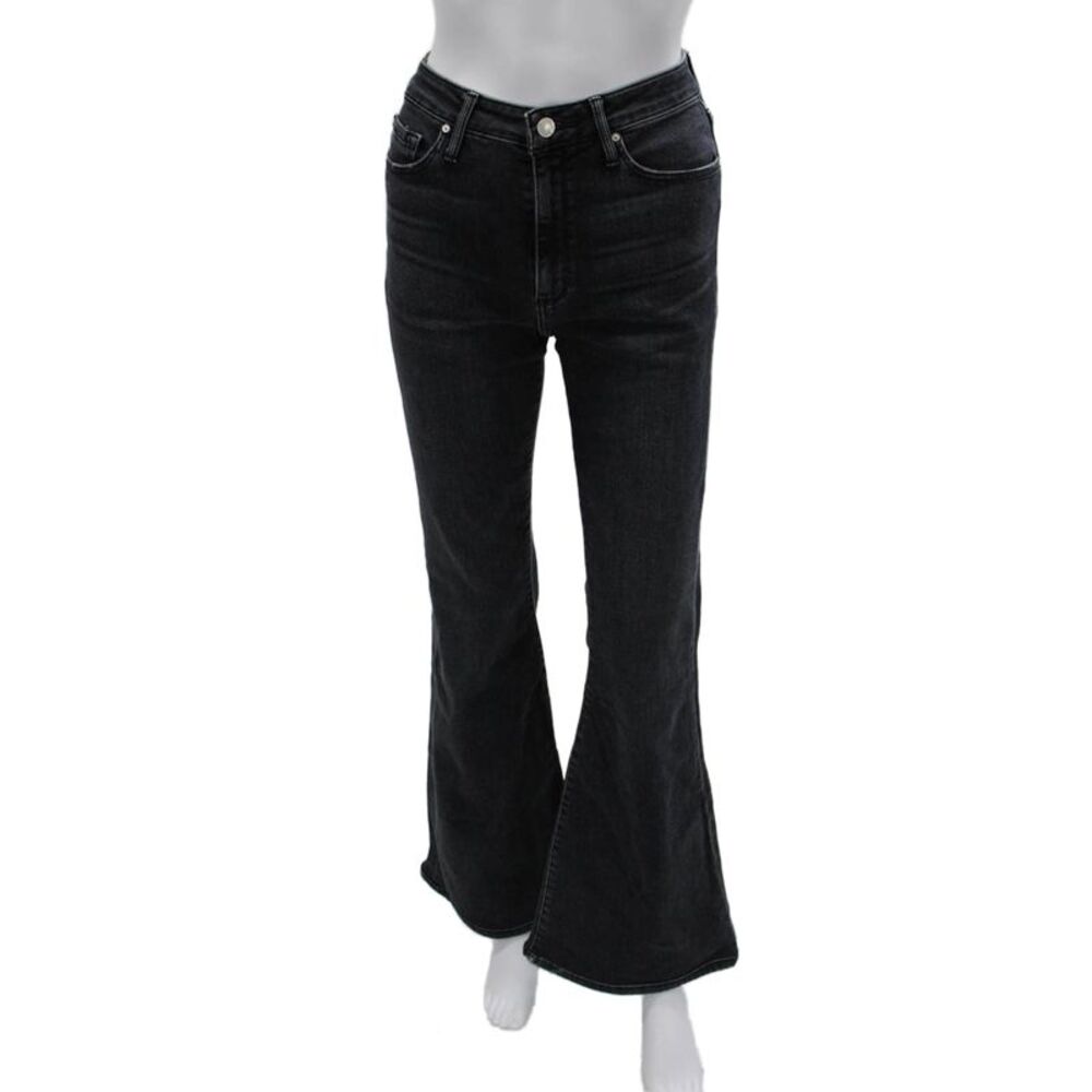Black Orchid Women Flared Black High Rise Cotton Jeans Size 27